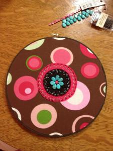 beaded and embroidered