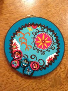 felt/fabric flowers and ric-rac