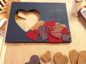 starting to place hearts