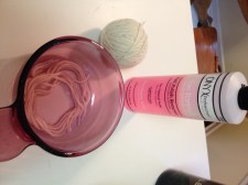 soaking yarn in remover
