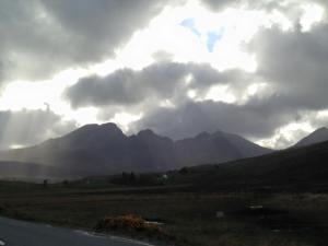 Cuillins in clouds