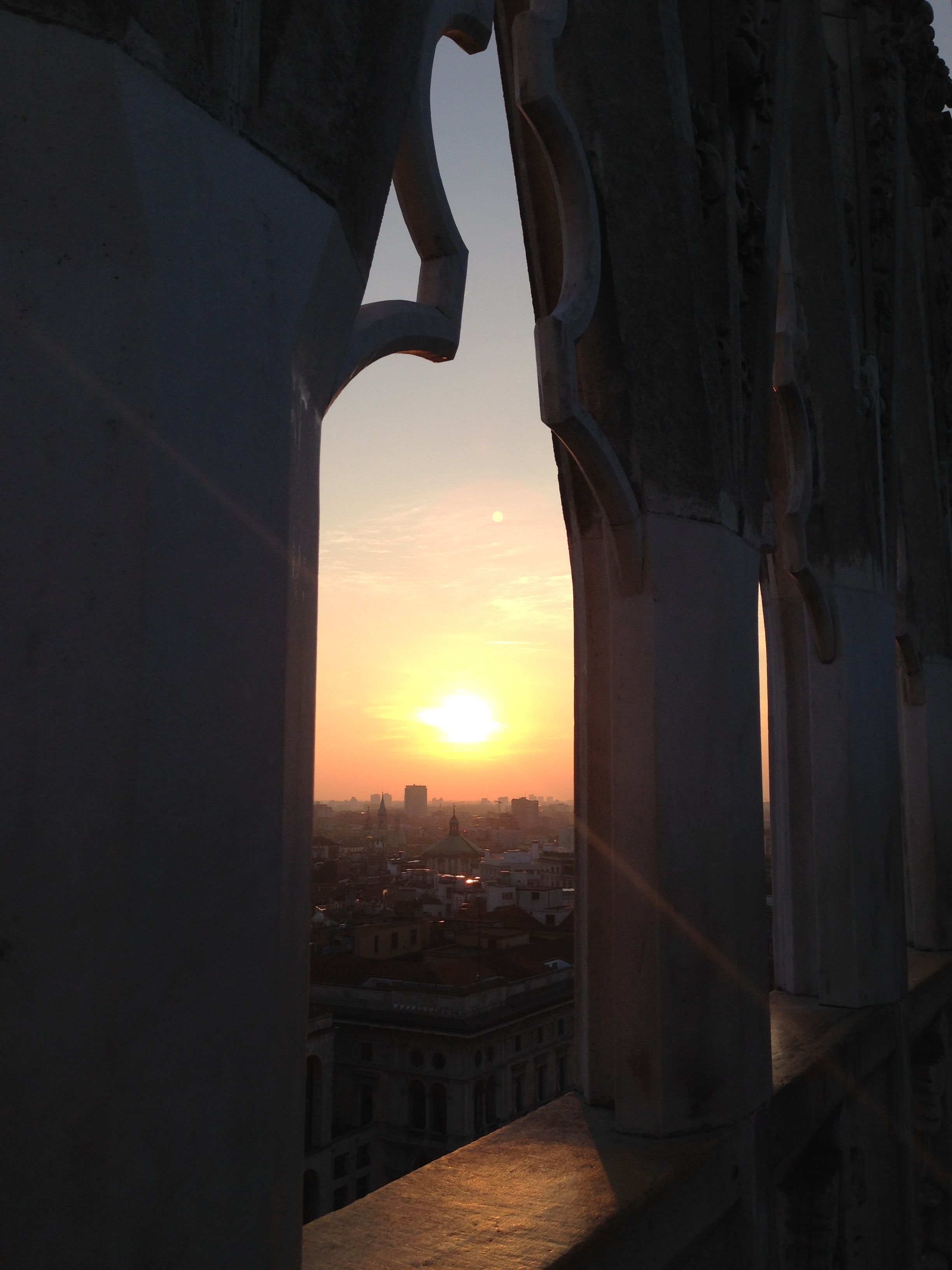 sunset over milan